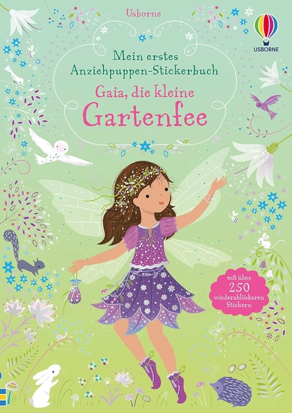 Mein Erstes Anziehpuppen-Stickerbuch: Gaia, Die Kleine Gartenfee: Zauberhafter Anzieh-Stickerspaß - Stickerheft Mit Über 250 Stickern - Ab 4 Jahren ürün görseli 1