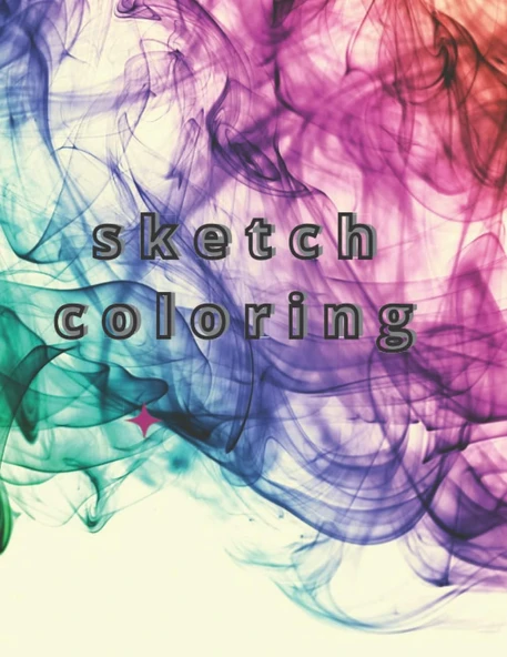 Sketch Coloring: Coloring Book For Kids Sketchbook Journal, Girls Pages White Paper Sketch Doodle ürün görseli 1