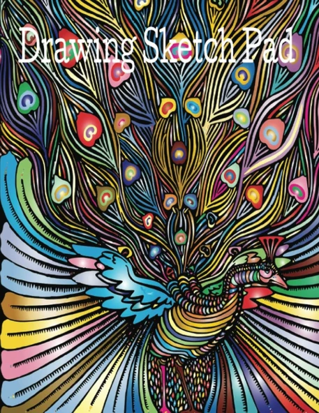 Drawing Sketch Pad (Colorful Peacock) ürün görseli 1
