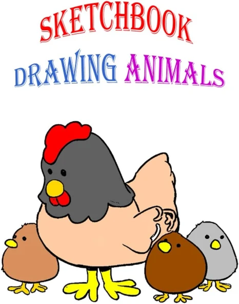 Independently Published Sketchbook Drawing Animals: Kids Drawing Book 8.50X11 Inches 120 Pages ürün görseli 1