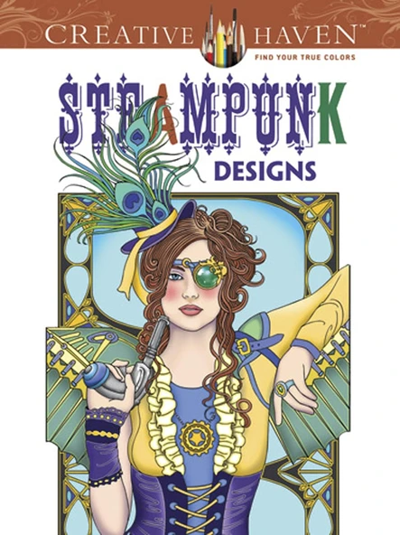 Creative Haven Steampunk Designs Coloring Book ürün görseli 1