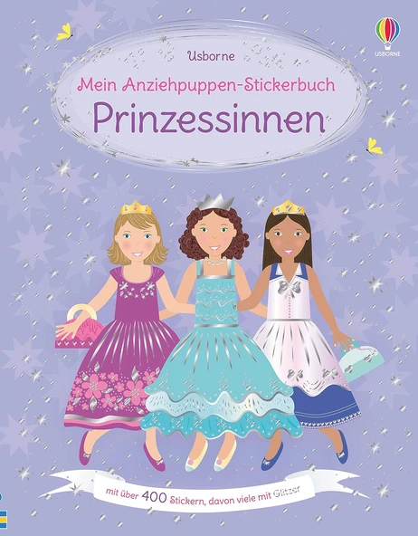 Mein Anziehpuppen-Stickerbuch: Prinzessinnen: Mit Über 400 Stickern, Davon Viele Mit Glitzer ürün görseli 1
