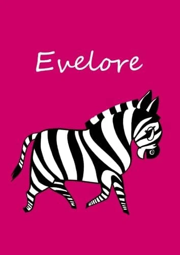 Evelore: Individualisiertes Malbuch / Notizbuch / Tagebuch - Zebra - A4 - Blanko ürün görseli 1