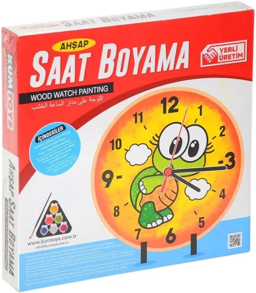 Kumtoys Ahşap Saat Boyama (5302) ürün görseli 1