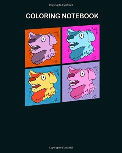 Coloring Book: Dog Face Colorful Blocks Gift Idea 8 X 10 Inches ürün görseli 1