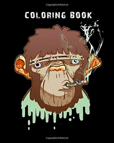 Coloring Book: Ape Smokin Bogie - 59 Pages - 8 X 10 Inches ürün görseli 1