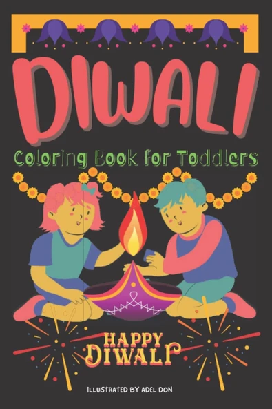 Diwali Rangoli Coloring Book For Kids , 50 Page: (Coloring Gift For Kids ! 50 Page Of Simple & Fun Designs For Preschool Children ,Color By Number, Ideal For Celebrating The Festival Of Lights) ürün görseli 1