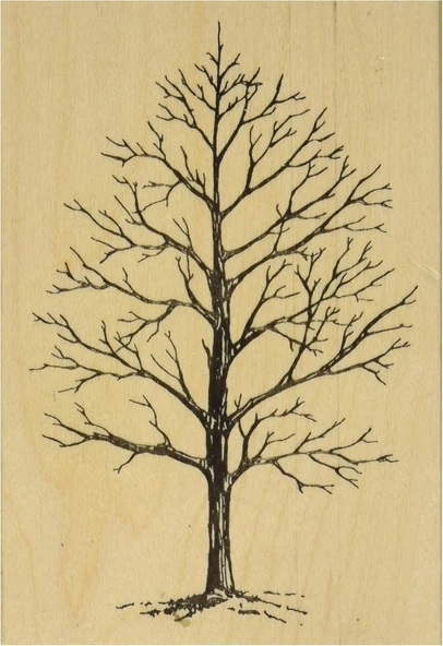 Judikins Kauçuk Damga, 10X7 Cm, Kış Ağacı Deseni ürün görseli 1