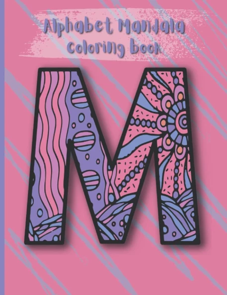 Independently Published Alphabet Mandala Coloring Book: 8.5 X 11" Mandala Letter Coloring Book ürün görseli 1
