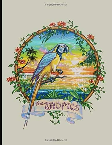 The Tropics: The Tropics Sketch Book Tropical Island Paradise Sketch Book. For Artists Or Anyone To Draw And Sketch And Creative. This Notebook Is 8.5" X 11" With 110 Pages. ürün görseli 1