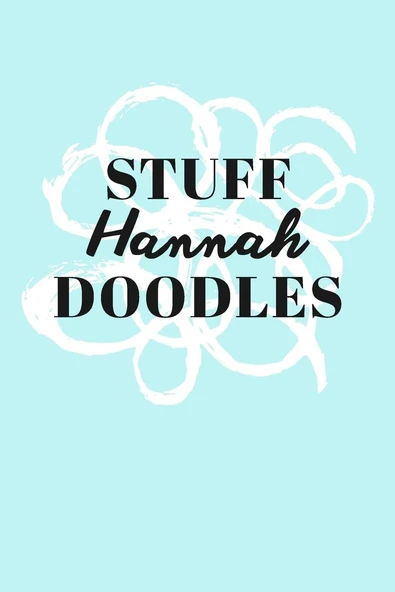 Stuff Hannah Doodles: Personalized Teal Doodle Sketchbook (6 X 9 Inch) With 110 Blank Dot Grid Pages Inside. ürün görseli 1