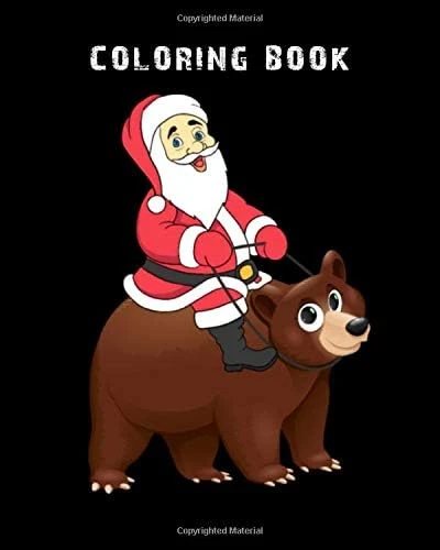 Coloring Book: Christmas Bear Funny Gift - 150 Pages - 8 X 10 Inches ürün görseli 1