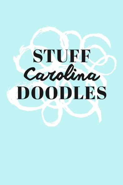 Stuff Carolina Doodles: Personalized Teal Doodle Sketchbook (6 X 9 Inch) With 110 Blank Dot Grid Pages Inside. ürün görseli 1
