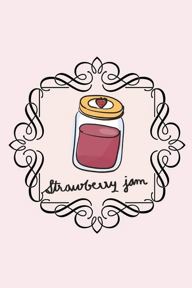 Strawberry Jam Food Diary: Daily Food Journal - Meal And Diet Notebook ürün görseli 1