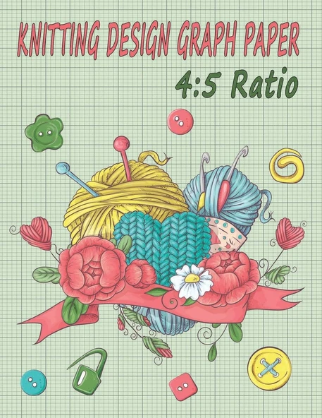 Knitting Graph Paper 4:5 Ratio: Your Own Patterns & Projects (Knitting Project Notebook, Band 1) ürün görseli 1
