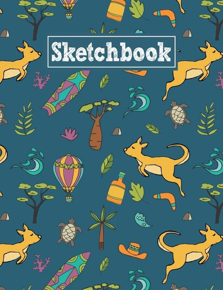 Sketchbook: 8.5 X 11 Notebook For Creative Drawing And Sketching Activities With Australia Themed Cover ürün görseli 1