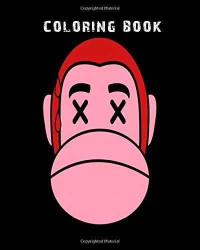 Coloring Book: Monkey Dead Ape - 59 Pages - 8 X 10 Inches ürün görseli 1