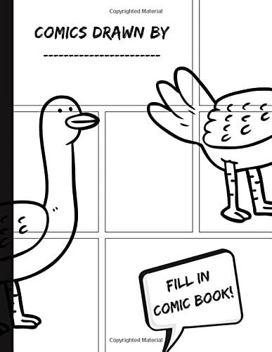 Comics Drawn By: Blanks Comic Panels, For Drawing Your Own Comics, Draw Your Own Comic Stories ürün görseli 1