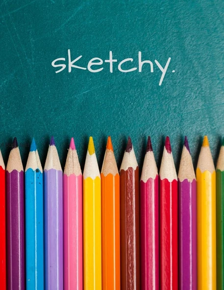 Sketchy.: Draw, Sketch, Doodle, 140 Pages Of 8.5 X 11 Sketching Paper ürün görseli 1