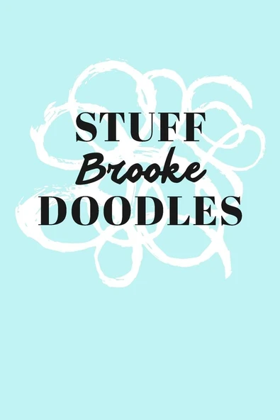 Stuff Brooke Doodles: Personalized Teal Doodle Sketchbook (6 X 9 Inch) With 110 Blank Dot Grid Pages Inside. ürün görseli 1