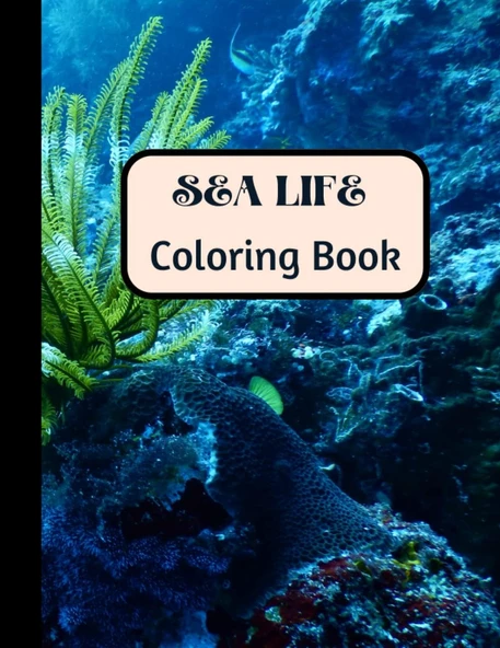 Sea Life Coloring Book 8.5X11 Inches (100 Pages) ürün görseli 1
