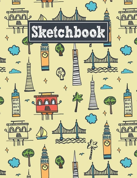 Sketchbook: 8.5 X 11 Notebook For Creative Drawing And Sketching Activities With San Francisco Themed Cover ürün görseli 1