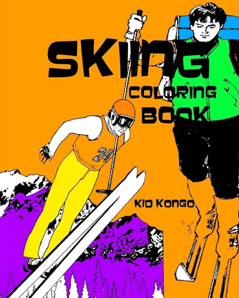 Skiing Coloring Book ürün görseli 1