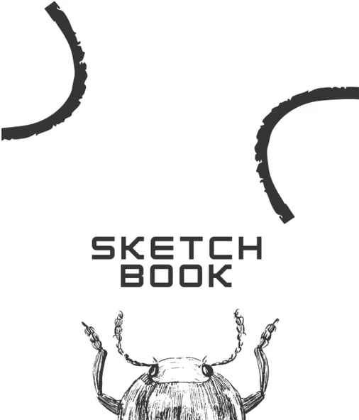 Sketchbook White Page | Animal Sketchbook | Cockroach Sketchbook: The Blank White Paper | 8.5X11 Inc. 120 Pages | For Sketching, ... And More | Ideal Size Blank White Paper. ürün görseli 1