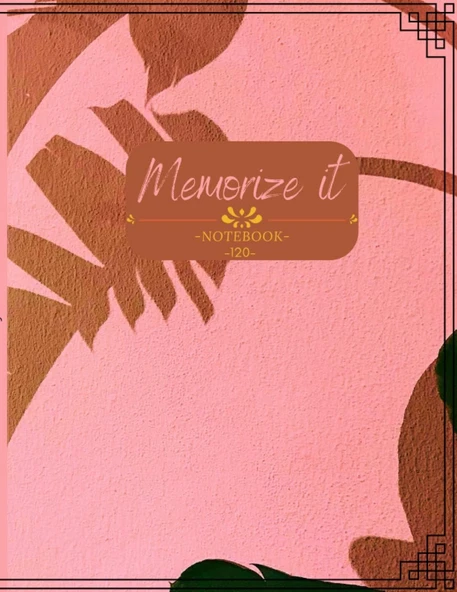 Independently Published Memorize It: Notebook For Drawing, Writing, Painting, Sketching Or Doodling, 120 Pages, 8.5X11 (Premium Abstract Cover Vol.4). ürün görseli 1