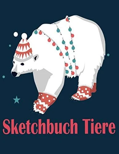 Sketchbuch Tiere: Der Bär Heft Mit Den Blanko Seiten Für Skizzen Zeichnen Und Malen - Tolles Advent Geschenk ürün görseli 1
