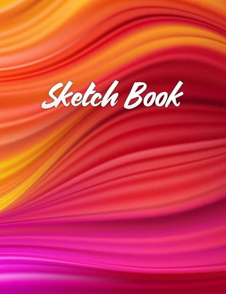 Sketch Book: Notebook For Drawing, Writing, Painting, Sketching And Doodling, A Large 8.5" X 11" Sketchbook For Kids And Adults To Unleash Creativity, Exclusive Abstract Colors Cover ürün görseli 1