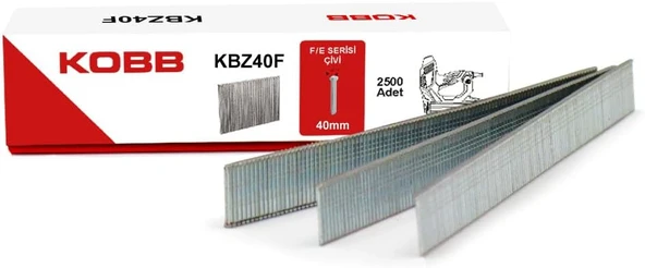 Kobb Kbz40F 40Mm 2500 Adet F/E/J/8 Serisi Ağır Hizmet Tipi Kesik Başlı Çivi ürün görseli 1