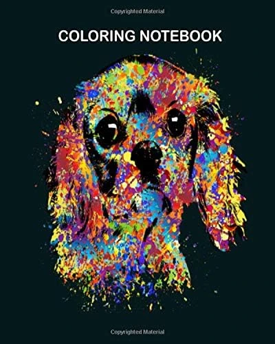 Coloring Book: Colorful Cavalier King Charles Spaniel 8 X 10 Inches ürün görseli 1