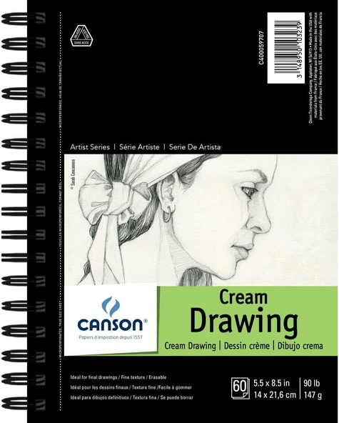 Canson Artist Serisi Çizim Pedi 14 Cm X 21 Cm, Yan Telli, 60 Yaprak (400059707) ürün görseli 1