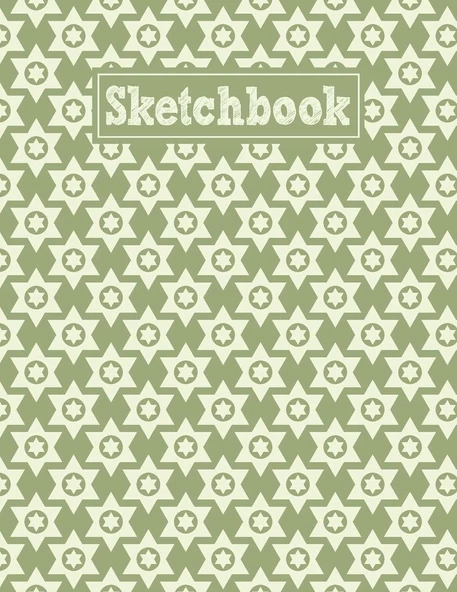 Sketchbook: 8.5 X 11 Notebook For Creative Drawing And Sketching Activities With Geometric Stars Themed Cover ürün görseli 1