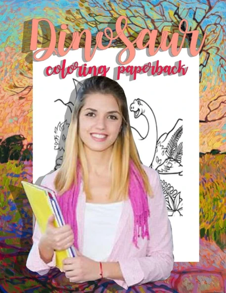 Dinosaur Coloring Paperback: Size 8.5X11Inch 120 Pages ürün görseli 1