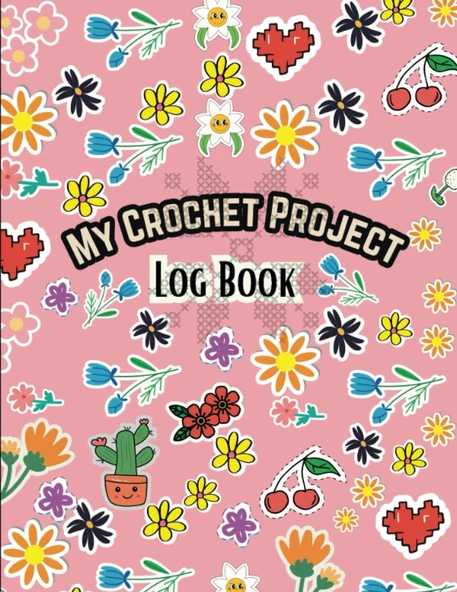 Independently Published My Crochet Project Journal: Crochet Project Book | Organise Crochet Projects & Keep Track Of Patterns, Yarns, Hooks, Designs| 100 Pages (8.5"X11")| Gifts For Crocheters ürün görseli 1