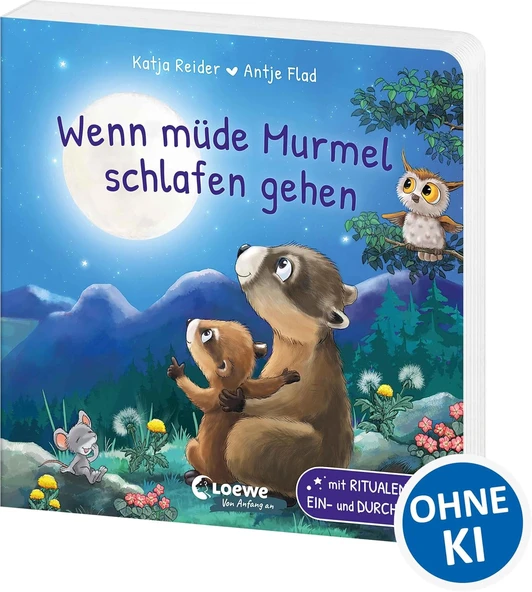 Wenn Müde Murmel Schlafen Gehen: Mit Ritualen Zum Ein- Und Durchschlafen - Gute-Nacht-Pappbilderbuch Zum Gemeinsamen Kuscheln Und Vorlesen Für Ab 2 Jahren (Loewe Von Anfang An) ürün görseli 1