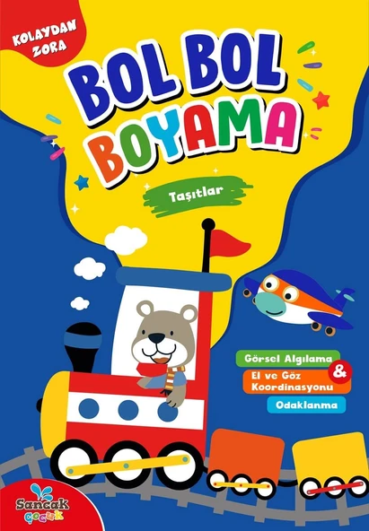 Taşıtlar - Kolaydan Zora Bol Bol Boyama (Kapak Değişebilir) ürün görseli 1