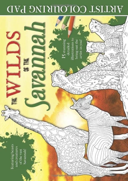 The Wilds Of The Savannah Artist Colouring Pad ürün görseli 1