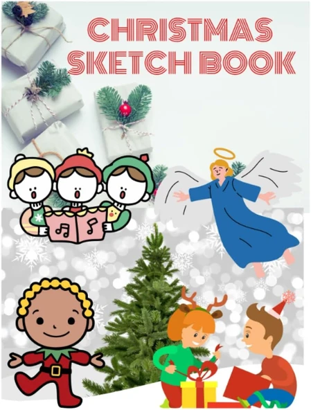 Christmas Gift For Kids Friends Sketch Book ürün görseli 1