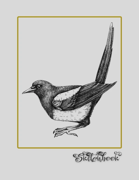 Sketchbook: Bird Sketch, Large 8.5" X 11", 110 Pages, Perfect For Everyone, Crayons, Pencils, Drawing And Sketching ürün görseli 1