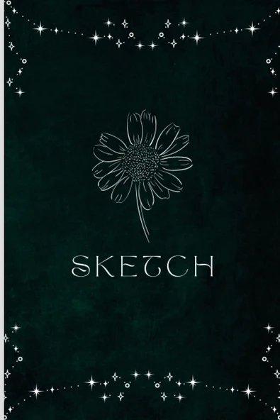 Sketch Book: Sketchbook For Artist Drawing Blank Paper Pad 6" X 9" - Notebook 150 Pages Blank Paper Book For All Ages Flower Sparkles ürün görseli 1