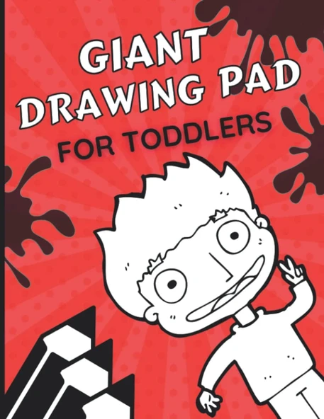 Giant Drawing Pad For Toddlers: Hours Of Fun At A Very Affordable Price, Remember Your Children'S Drawings! Large Blank Coloring Book 180 Pages ürün görseli 1