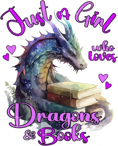 Independently Published Just A Girl Who Loves Dragons And Books: Cute Dragon Sketchbook 8.5'' X 11'' With Blank Paper For Dragon Lovers | Perfect Dragons Notebook For Teen ... For Drawing, Doodling O ürün görseli 1