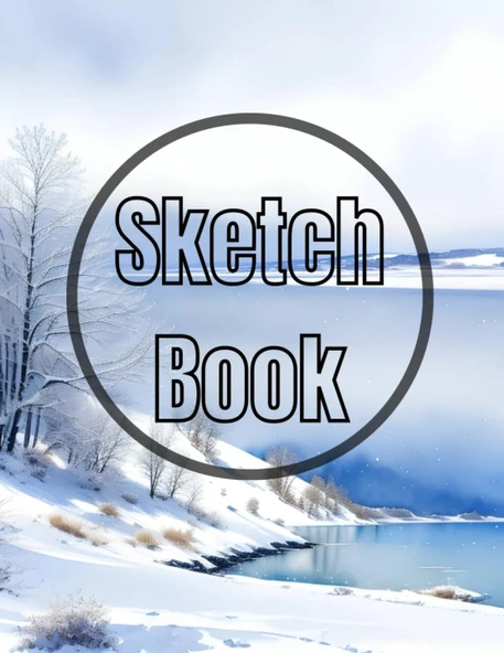 Sketch Book: Watercolor Winter Sea Cover Page Sketchbook Blank Paper Pad 8.5" X 11" - Sketchbook 120 Pages Blank Paper Book For ... Unlined Journal Cover Sketchbooks ürün görseli 1