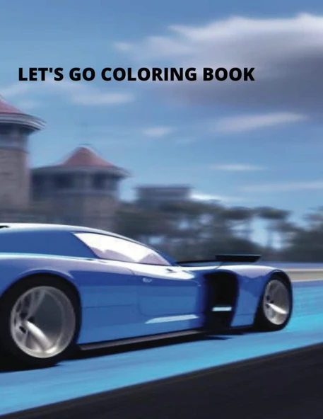 Independently Published Let'S Go Coloring Book: (Blue) Paperback 8.5X11 In, 36 Sheets Coloring Book For All Ages ürün görseli 1