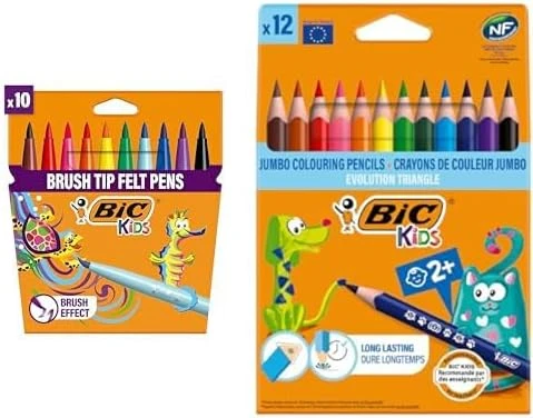 Bic Kids Visaquarelle Fırça Uçlu Boya Evolution Kuru Boya Seti (10'Lu + 12'Li) ürün görseli 1
