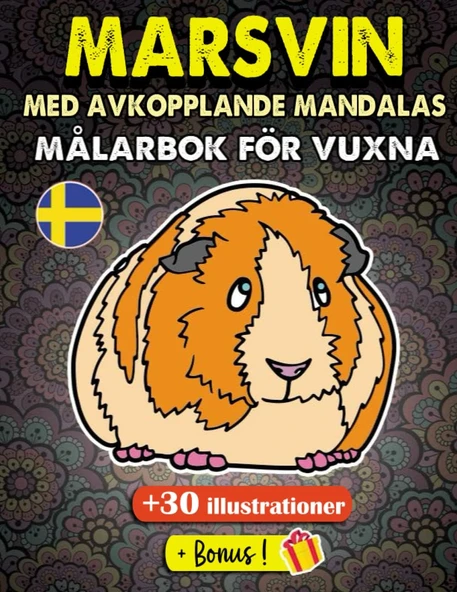 Independently Published Marsvin Med Mandalas Målarbok För Vuxna Och Ungdomar: Mer Än 30 Vackra Avkopplande Marsvin Mandalas Illustrationer, Med Stress Lindra Djur Mandalas Mönster. (Swedish Edition) ürün görseli 1