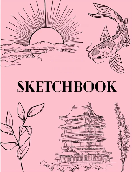Independently Published Pink Cover Blank Sketchbook For Girls ürün görseli 1